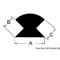 Teak profile 35 x 10 x 10