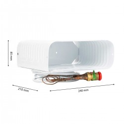 Evaporateur en "O" 125 L pour groupe froid dimensions