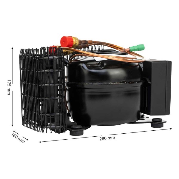 dimensions Compresseur Danfoss BD35 F - N°2 - comptoirnautique.com