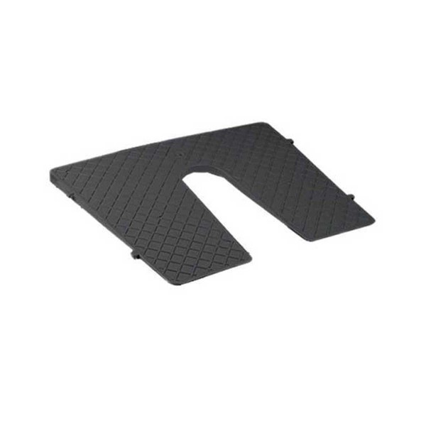 Sloped outer panel cover with opening 450 x 360 mm - black - N°1 - comptoirnautique.com