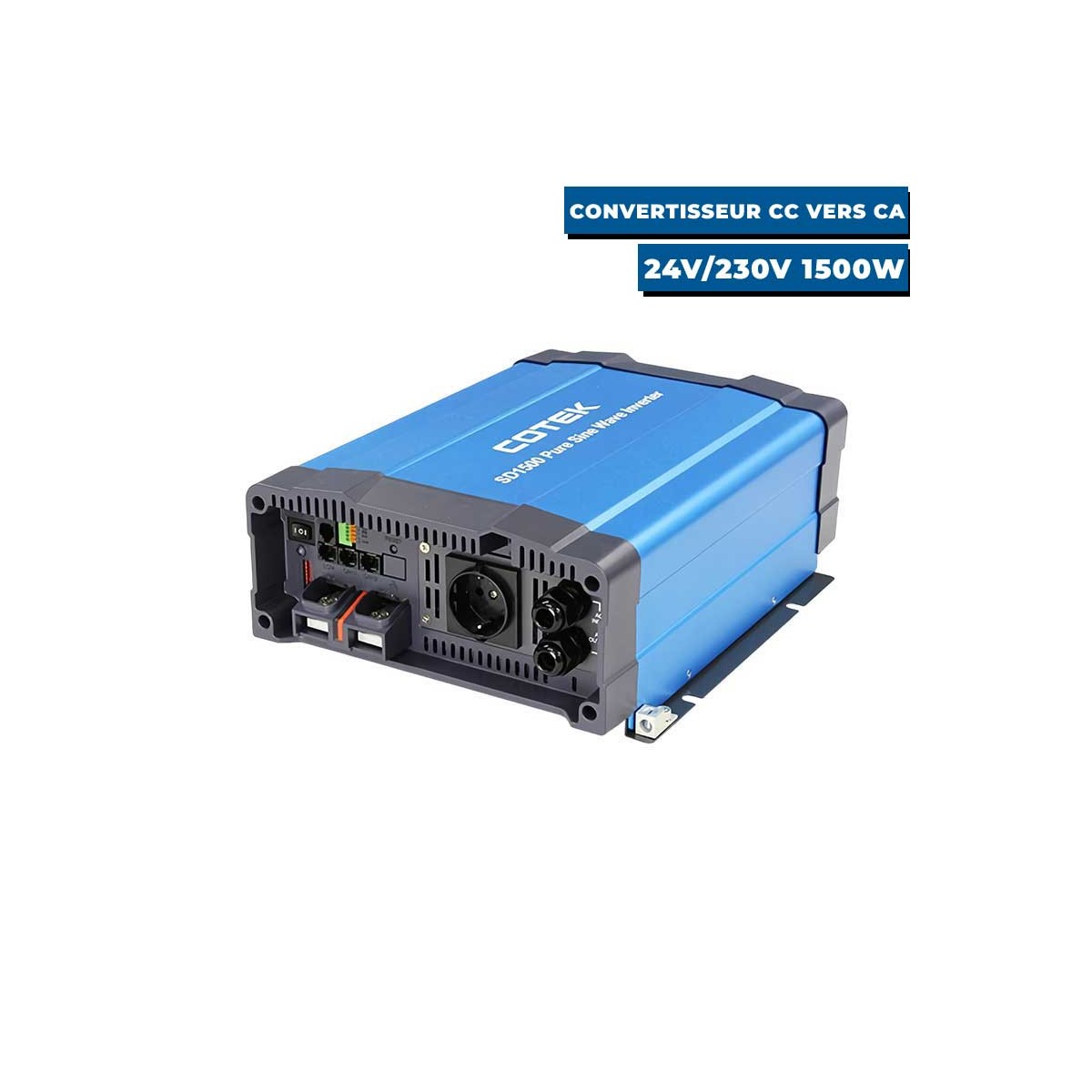 Convertisseur pur sinus 24V/230V 1500W avec relais de transfert
