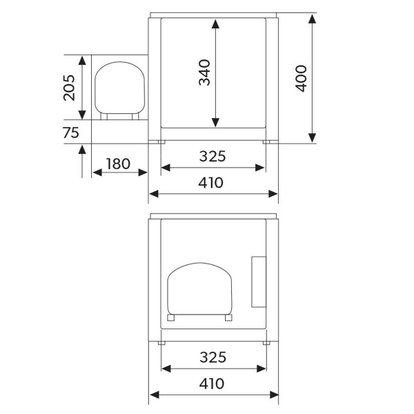 Dimension du réfrigérateur à encastrer Dometic CoolMatic CB 36W - N°5 - comptoirnautique.com