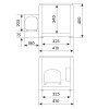 Dimension du réfrigérateur à encastrer Dometic CoolMatic CB 36W - N°5 - comptoirnautique.com