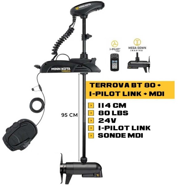 TERROVA BT 80 Lbs i motore anteriore-Pilot Link + MDI - Ristrutturato - N°6 - comptoirnautique.com