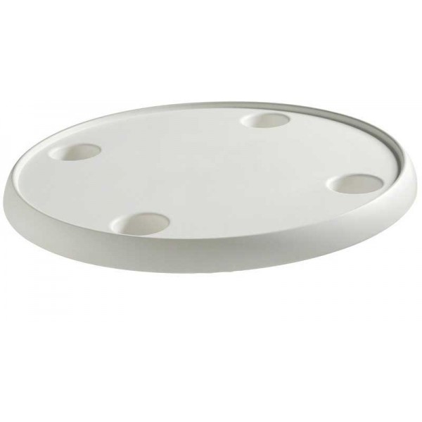 Mesa redonda de 610 mm em compósito branco - N°1 - comptoirnautique.com