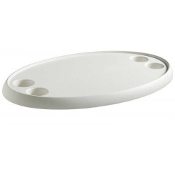 White oval composite table...