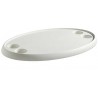 White oval composite table 762x457 mm