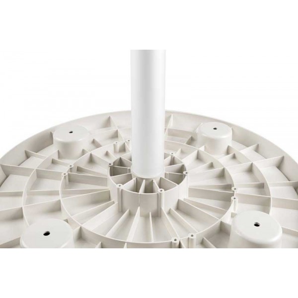 Tavolo rotondo in composito bianco da 610 mm - N°2 - comptoirnautique.com