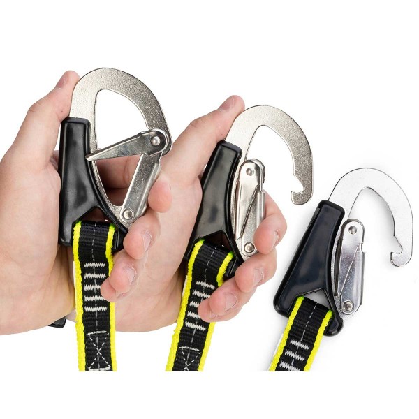 Cordino elastico - 1 moschettone e anello in acciaio inox - N°1 - comptoirnautique.com