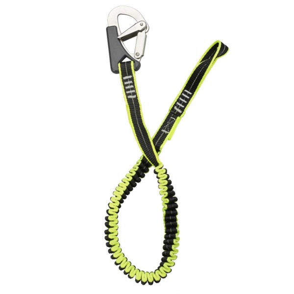 Elastic lanyard - 1 stainless steel carabiner and loop - N°1 - comptoirnautique.com