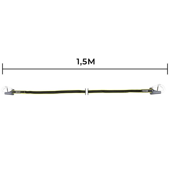 Cordão plano - 2 mosquetões em aço inoxidável - N°5 - comptoirnautique.com