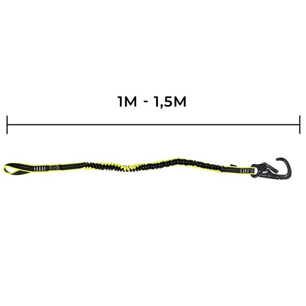 Cordino elastico - 1 moschettone e occhiello in alluminio - N°4 - comptoirnautique.com