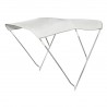 Tenda pieghevole in alluminio 3 pali Ø 22 mm 200/210 cm bianco