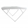 Tenda da sole in alluminio 4 pali Bimini Profondità 235/245 cm bianco