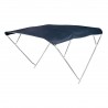 Tenda da sole in alluminio 4 pali Bimini Profondità blu navy