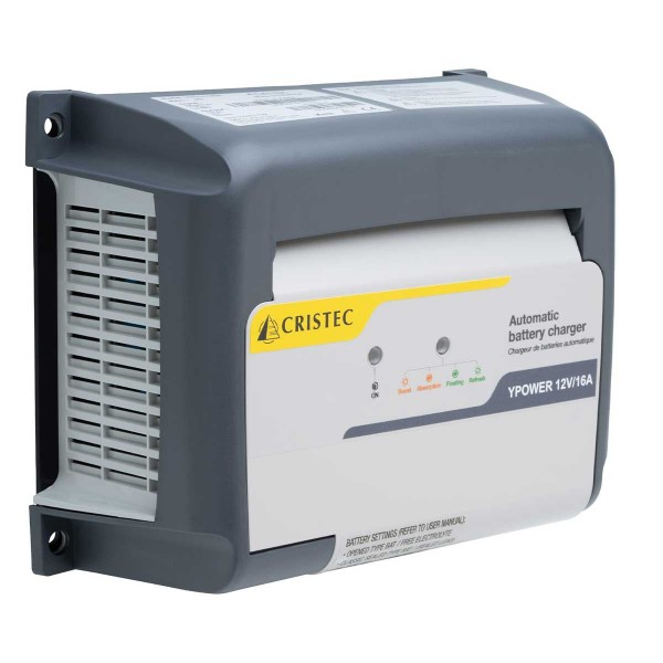 Chargeur de batterie Ypower 12V-16A de côté - N°1 - comptoirnautique.com