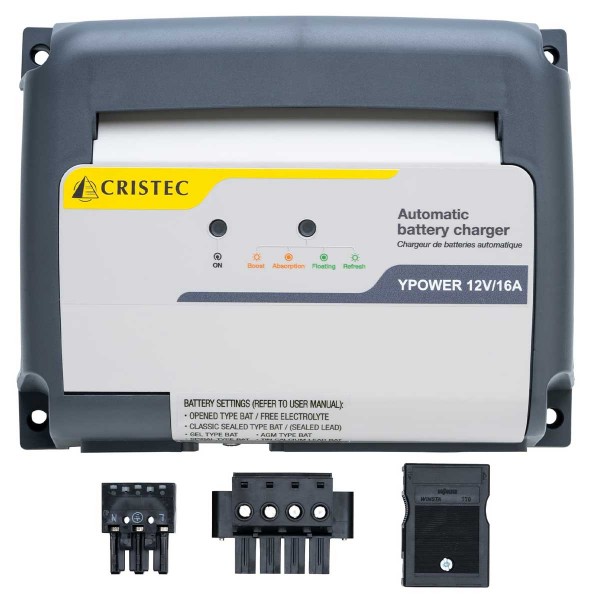 Chargeur de batterie Ypower 12V-16A adaptateurs décrochables - N°2 - comptoirnautique.com