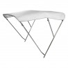 Tenda alta in acciaio inox 3 cerchi AISI316 Ø 25mm 200/210cm bianco