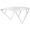 Bimini in acciaio inox 4 cerchi alti AISI316 Ø 25mm 260/270 cm bianco