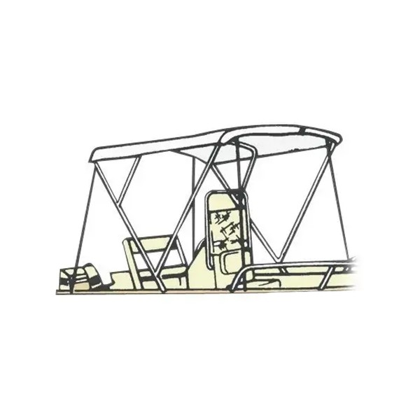Bimini alu Shade Master Fish blanc 140/160cm - Tessilmar - N°4 - comptoirnautique.com