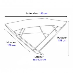 Folding bimini Shade Master...