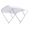 Shade Master SS bimini pieghevole in acciaio inox bianco