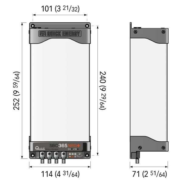 dimensions batterie SBC NRG+ 24V/15A - N°3 - comptoirnautique.com