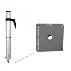platine carrée basse pour siège inox pike'n bass dimensions entraxe