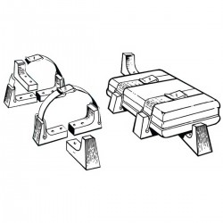 Raft mounting kit in hard case