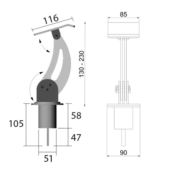 Doble soporte extraíble para anexos - N°3 - comptoirnautique.com