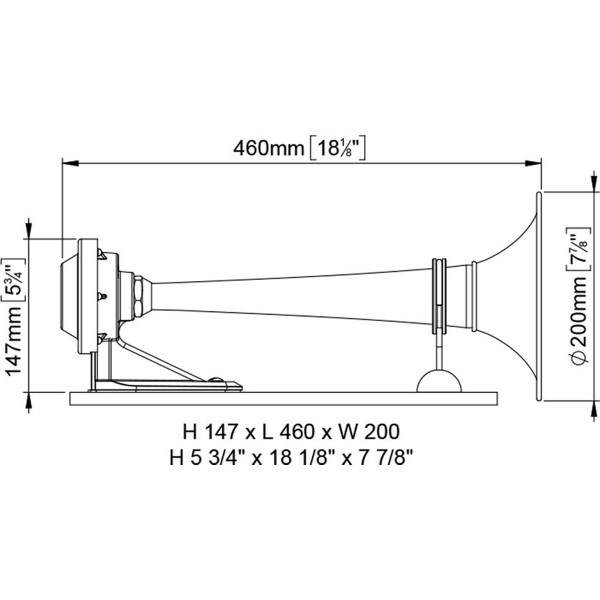 Signalhorn 24 V mit RINA-Zulassung schwarz embar. Angeln auf 20m - N°2 - comptoirnautique.com