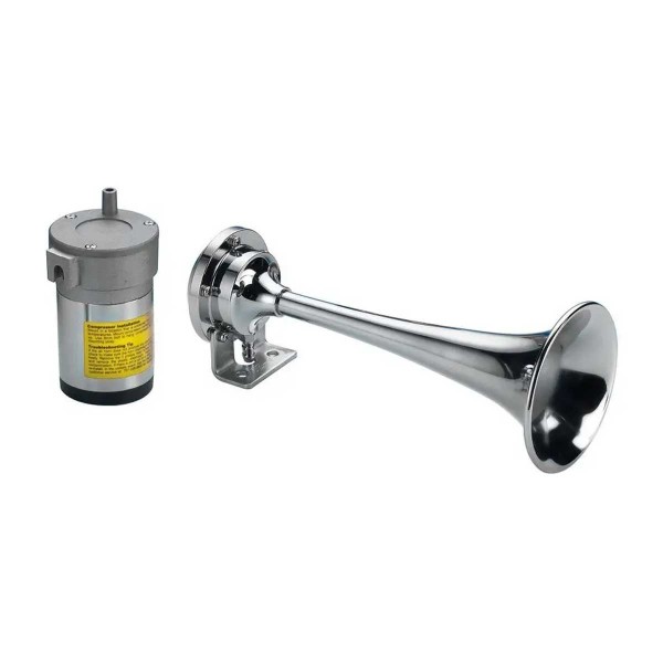 Chrome horn with 1 horn 24 V - N°1 - comptoirnautique.com