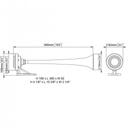Hupe mit Kompressor ABS...