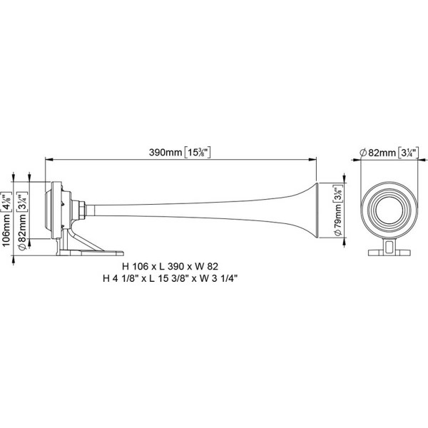 Avertisseur avec compresseur ABS 12V 114 dB - Marco - N°2 - comptoirnautique.com