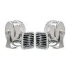 High-power double horn in chrome-plated ABS - N°1 - comptoirnautique.com