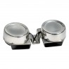 Compact double stainless steel horn