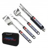Kit of 4 telescopic utensils for barbecue and plancha