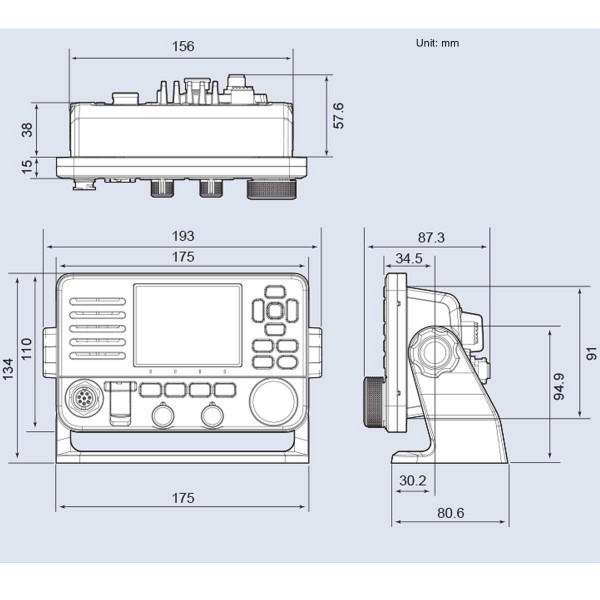 VHF IC-M510E EVO con GPS y AIS - N°9 - comptoirnautique.com