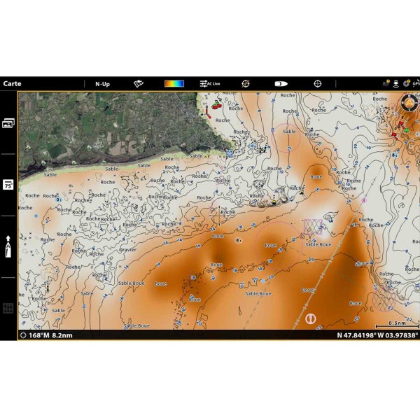 Mapa detallado de los principales lagos franceses - N°4 - comptoirnautique.com