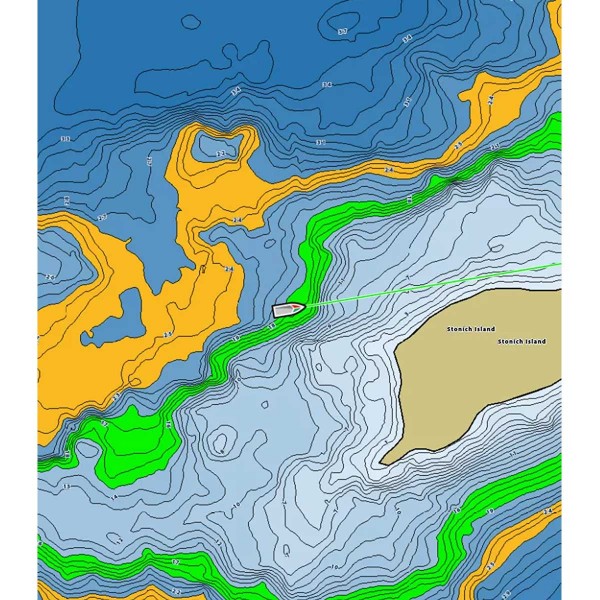 Mappa dettagliata dei principali laghi francesi - N°6 - comptoirnautique.com