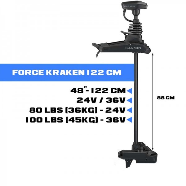 010-02573-30 - Moteur avant Garmin Force Kraken 48" (122 cm) pour 17.20 kg - N°2 - comptoirnautique.com