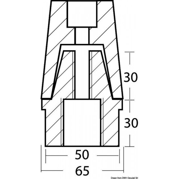 Cabezal con aluminio intercambiable de 20 mm - N°2 - comptoirnautique.com