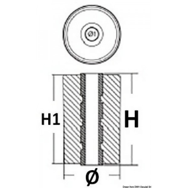 Anode zinc p.échappement Volvo DPH/DPR  - N°2 - comptoirnautique.com