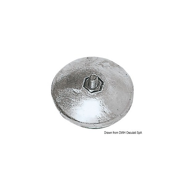 Anodo a rosa in alluminio Ø 50 mm 60 g pesante - N°1 - comptoirnautique.com