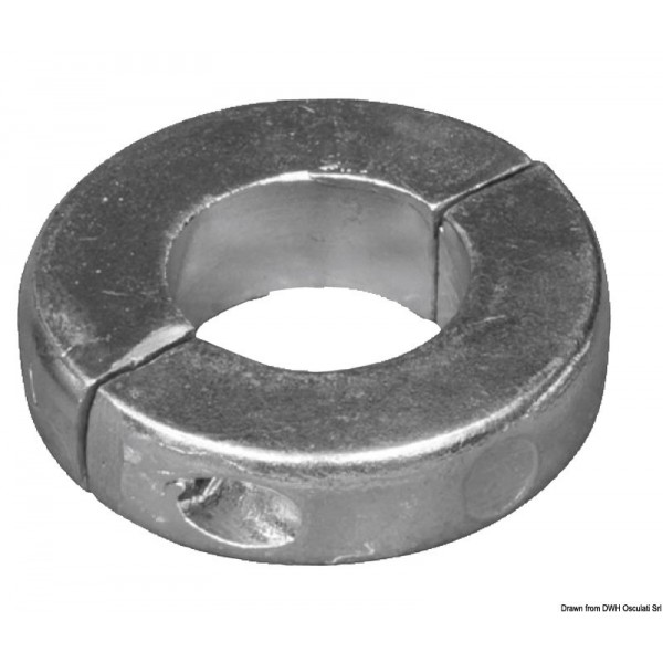 Collarín del eje de aluminio muy bajo 22 mm (7/8") - N°1 - comptoirnautique.com