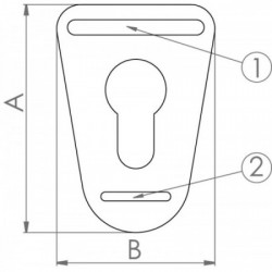 Fastening loop AISI316 74 x...