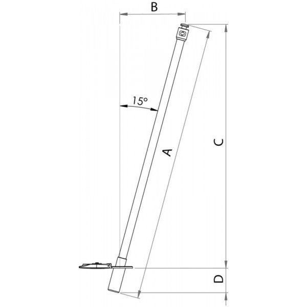 Flexible fiberglass shaft 137 cm - N°2 - comptoirnautique.com