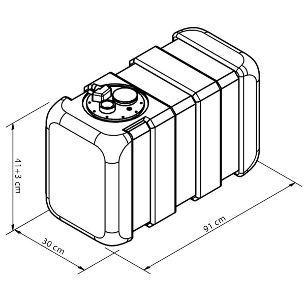 Kraftstofftank aus Eltex 91 Liter Breite 30 cm - N°2 - comptoirnautique.com