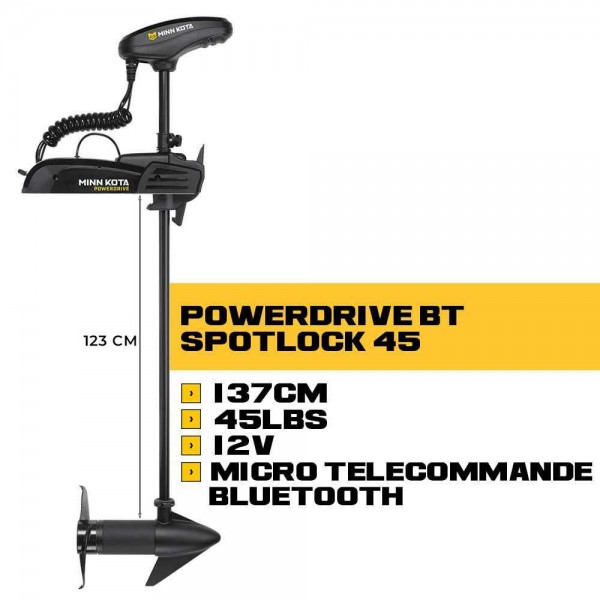 MK-1358792 - Moteur avant Minn Kota POWERDRIVE SPOTLOCK 54" : 137 cm 45 lbs - N°5 - comptoirnautique.com