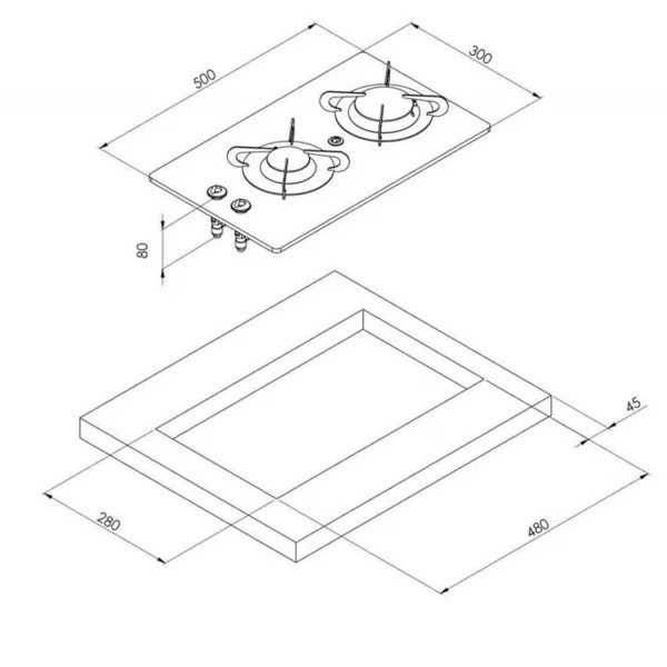 Placa de cristal templado PV1357 - N°8 - comptoirnautique.com